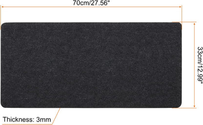 24"x12" Desk Mat Protector, Felt Dual Side Mouse Pad Writing Mat for Office Home, Gray