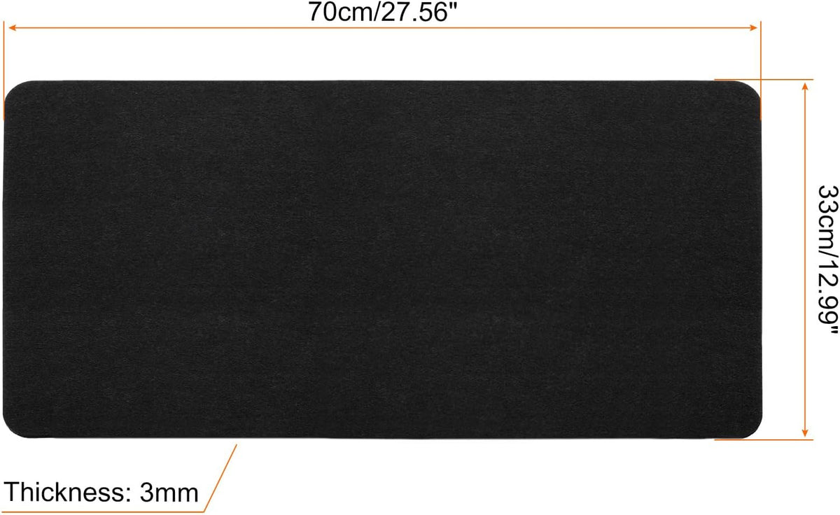 24"x12" Desk Mat Protector, Felt Dual Side Mouse Pad Writing Mat for Office Home, Gray