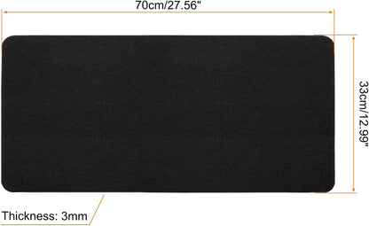 24"x12" Desk Mat Protector, Felt Dual Side Mouse Pad Writing Mat for Office Home, Gray