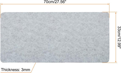 24"x12" Desk Mat Protector, Felt Dual Side Mouse Pad Writing Mat for Office Home, Gray