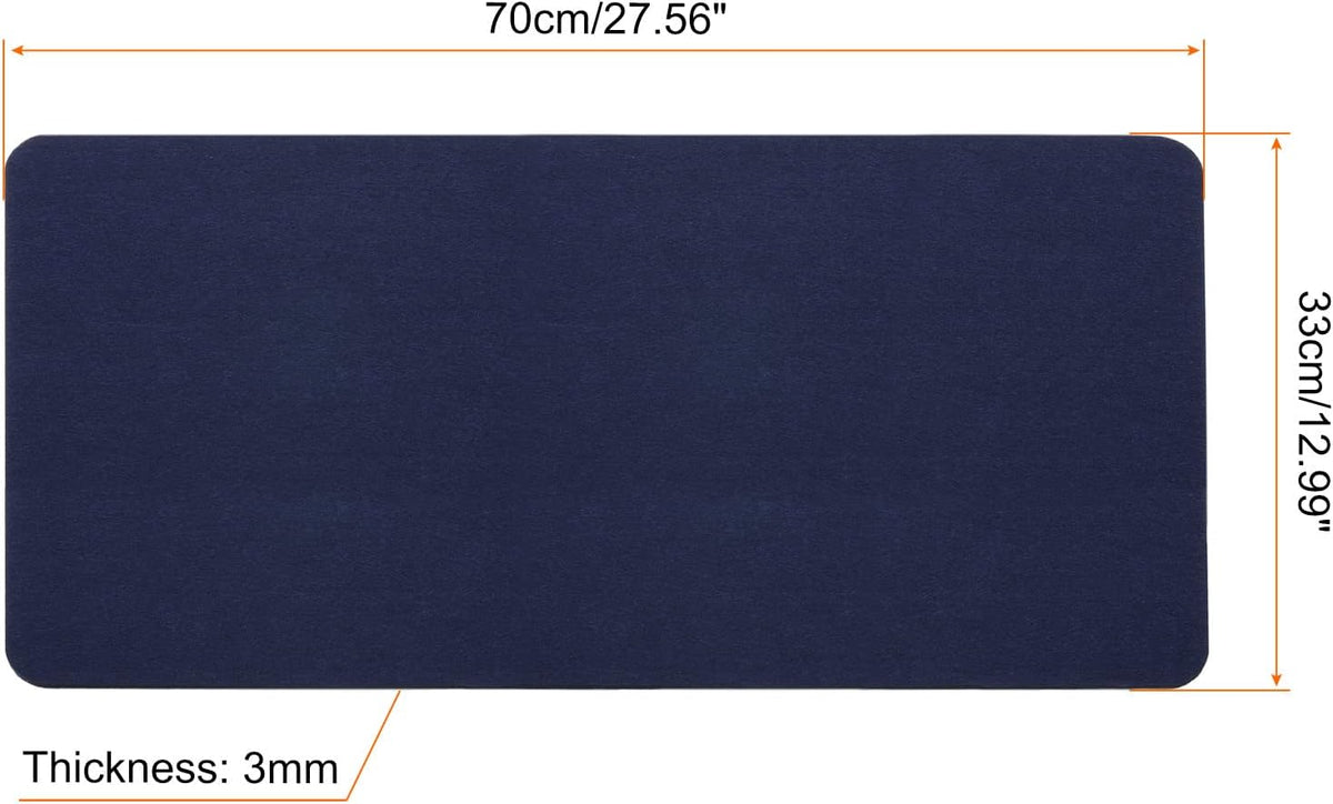 24"x12" Desk Mat Protector, Felt Dual Side Mouse Pad Writing Mat for Office Home, Gray