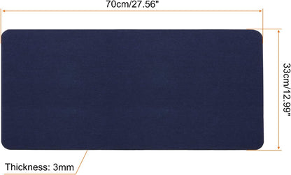 24"x12" Desk Mat Protector, Felt Dual Side Mouse Pad Writing Mat for Office Home, Gray