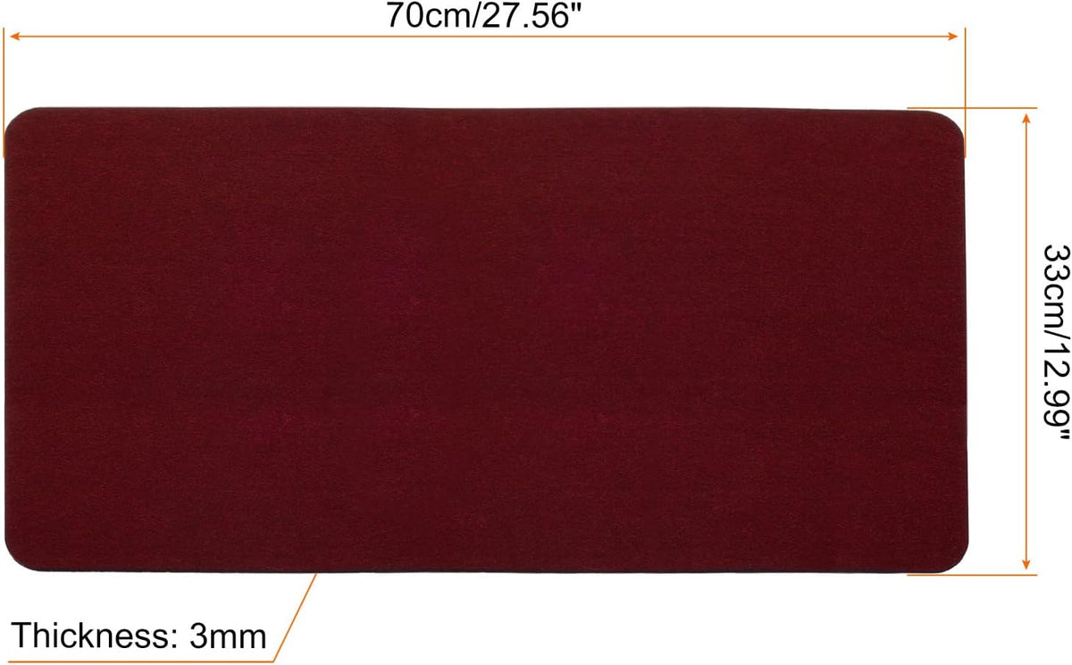 24"x12" Desk Mat Protector, Felt Dual Side Mouse Pad Writing Mat for Office Home, Gray