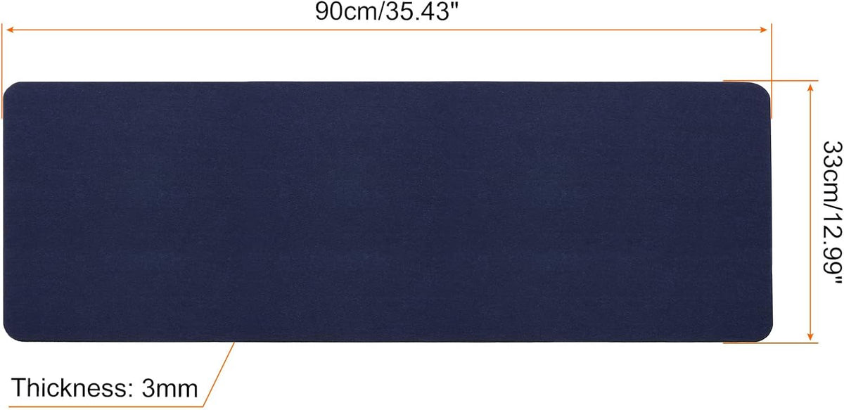 24"x12" Desk Mat Protector, Felt Dual Side Mouse Pad Writing Mat for Office Home, Gray