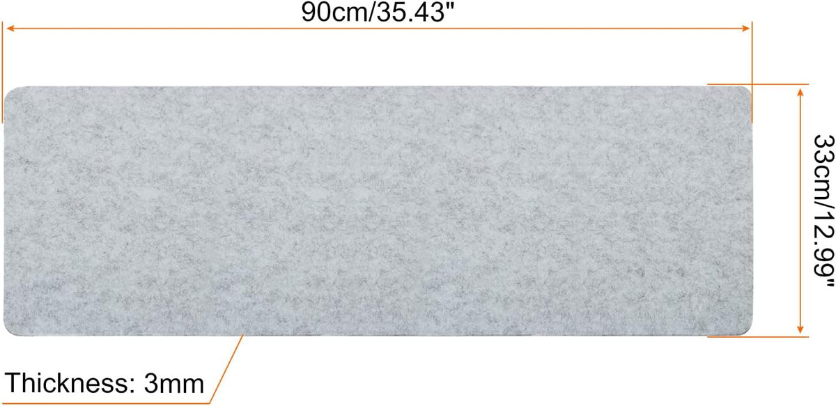 24"x12" Desk Mat Protector, Felt Dual Side Mouse Pad Writing Mat for Office Home, Gray