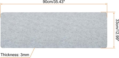 24"x12" Desk Mat Protector, Felt Dual Side Mouse Pad Writing Mat for Office Home, Gray