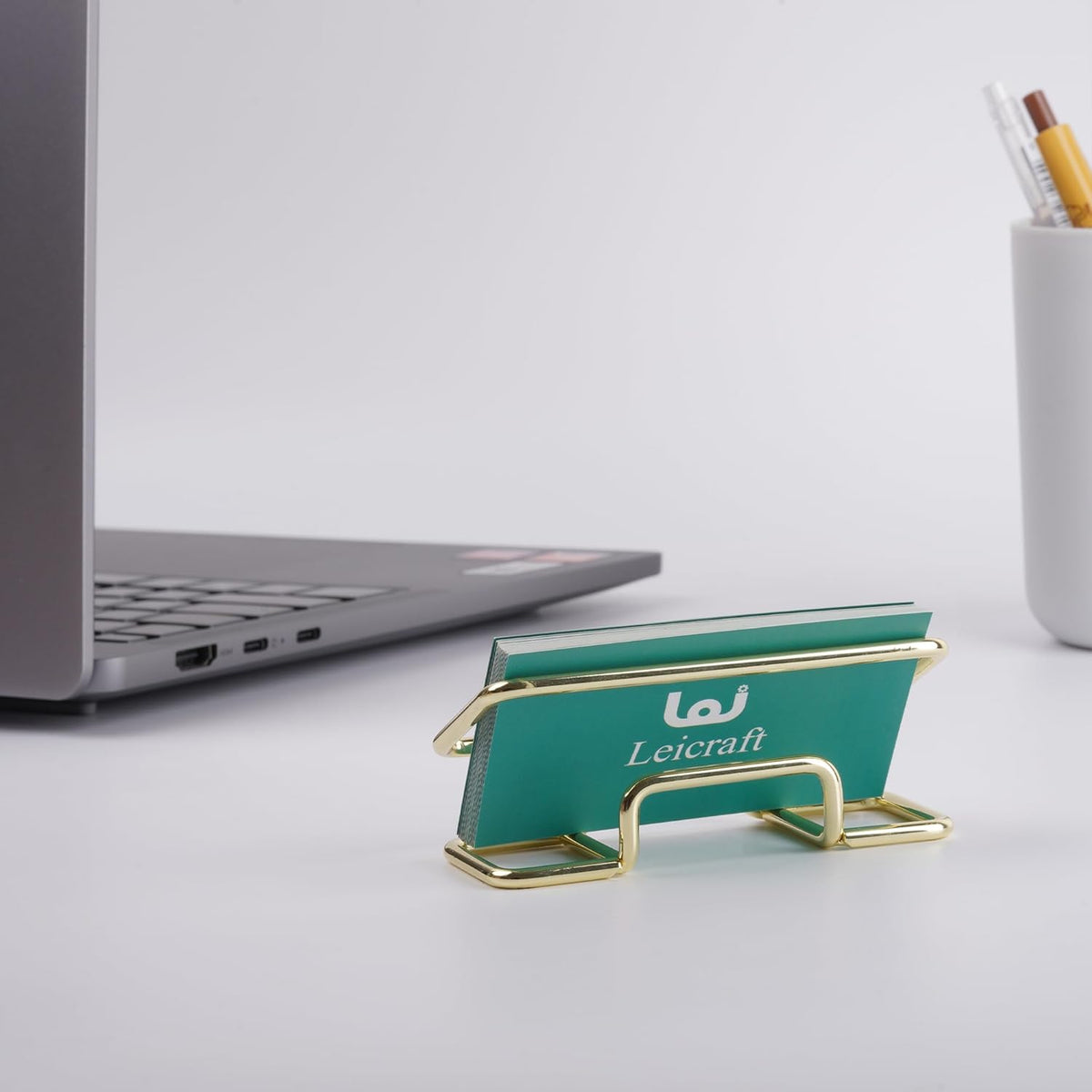Business Card Holder for Desk, Cute Metal Card Organizers
