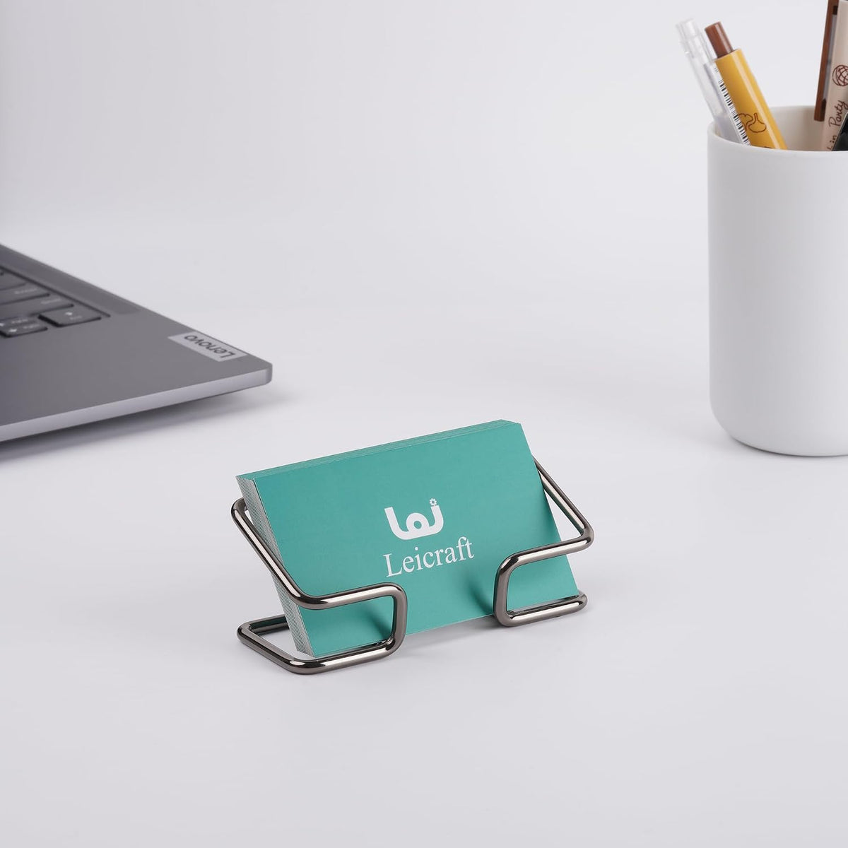 Business Card Holder for Desk, Cute Metal Card Organizers