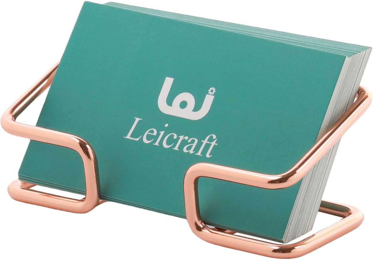 Business Card Holder for Desk, Cute Metal Card Organizers