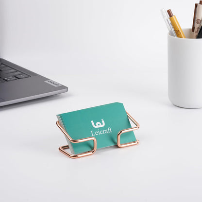 Business Card Holder for Desk, Cute Metal Card Organizers