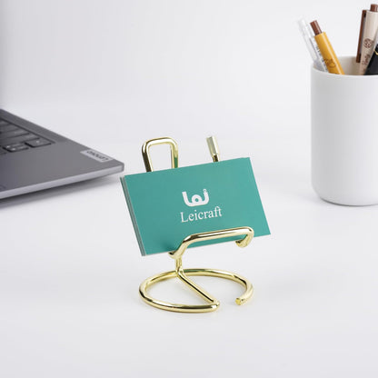 Business Card Holder for Desk, Cute Metal Card Organizers