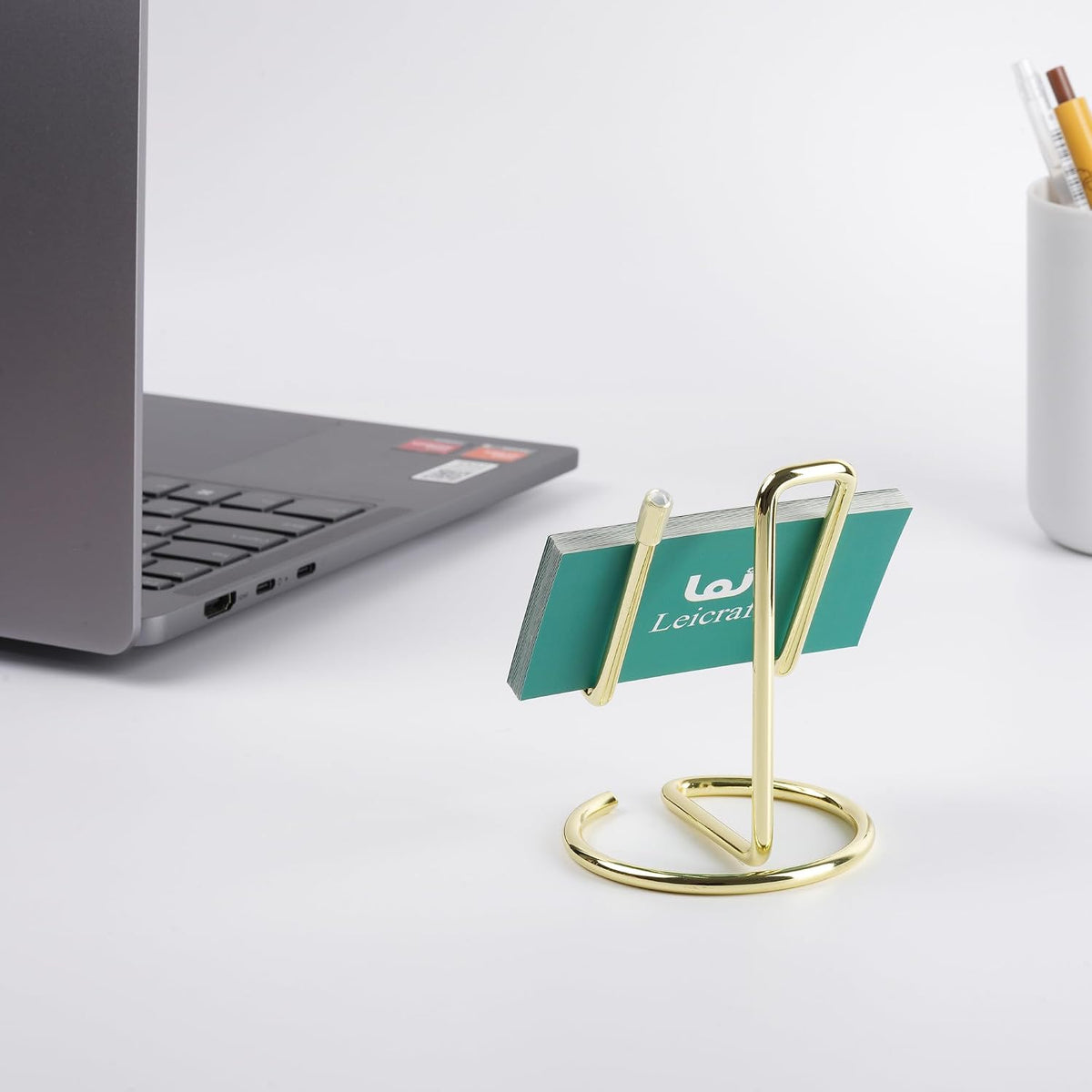 Business Card Holder for Desk, Cute Metal Card Organizers