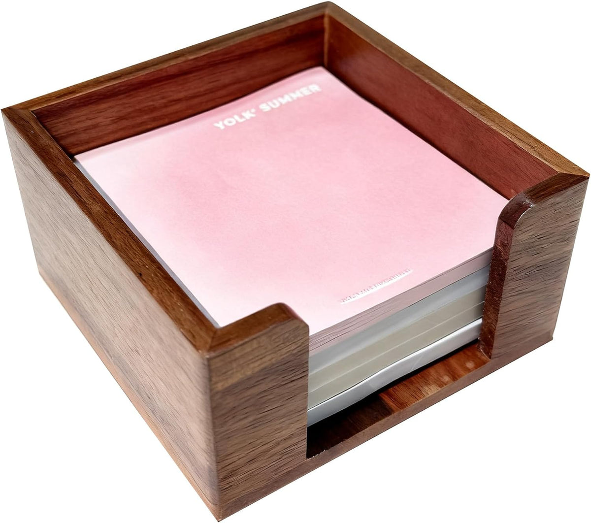 Black Acrylic Sticky Note Holder, 3x3 Crystal Clear Notepad Holder with Anti-Slip Base Post It Note Holder Sticky Note, Dispenser for Office Desk, Home Organizer