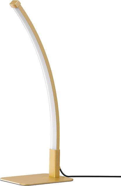 Curved LED Table Lamps for Living Room, Modern Bedside Lamp, Gold