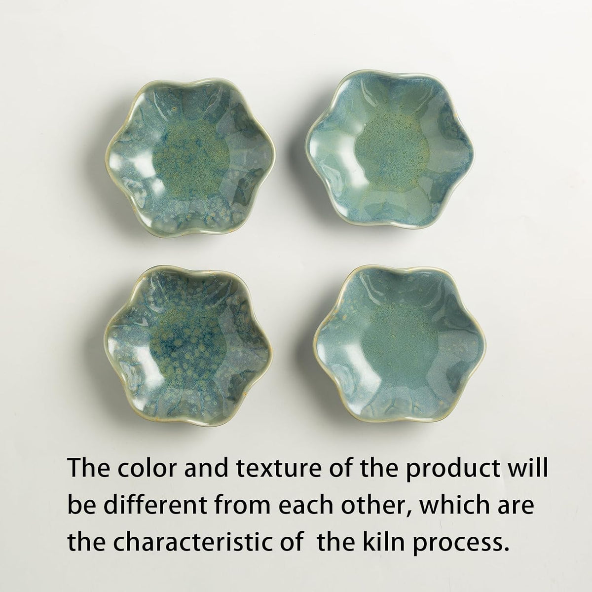 Ceramic Trinket Dish, 4in Ring Tray with Kiln Glaze Jewelry Dish