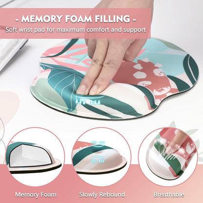 Mouse Pad and Keyboard Wrist Rest- Ergonomic Wrist Rest for Computer Keyboard and Mouse Pad, Memory Foam Wrist Support for Comfy Typing, Ideal for Laptop, Office, Gaming