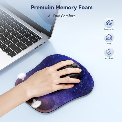 Ergonomic Mouse Pad with Wrist Support Black