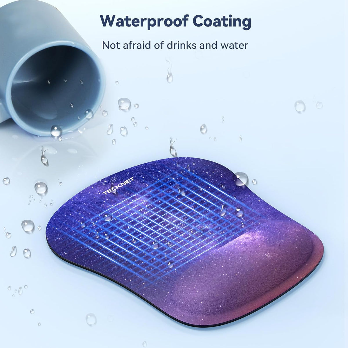 Ergonomic Mouse Pad with Wrist Support Black