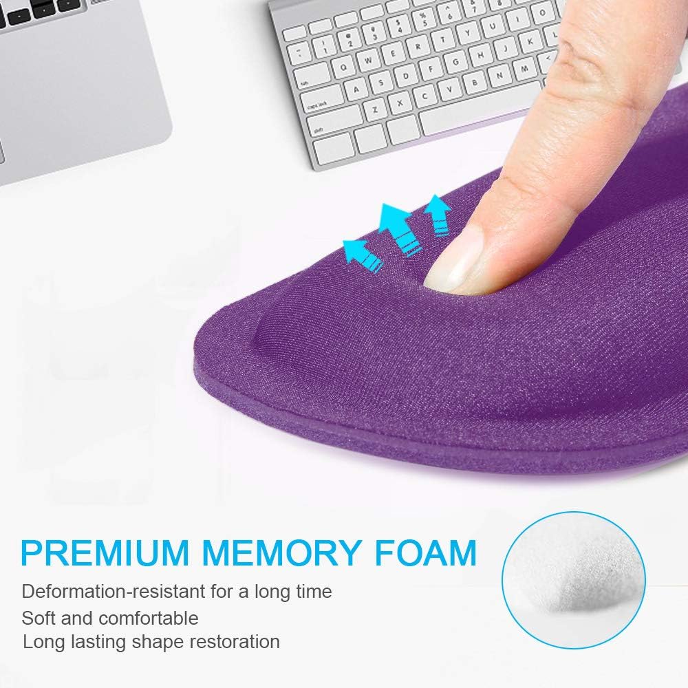 Ergonomic Mouse Pad with Wrist Support Black