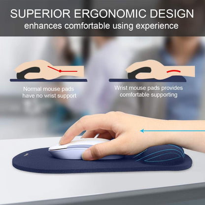 Ergonomic Mouse Pad with Wrist Support Black