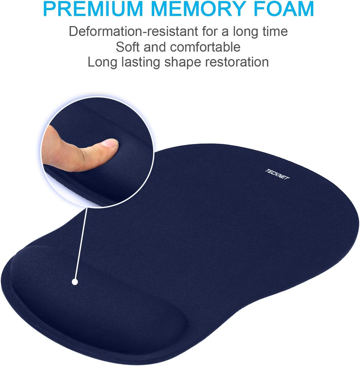 Ergonomic Mouse Pad with Wrist Support Black