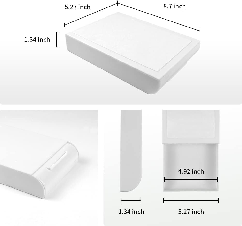 Under Desk Drawer Organizer, 2 Pack Self Adhesive Slide Out Desk Storage Drawers, Hidden Desk Drawer Attachment for Pens, Notes, Cables, Earbuds and Small Office Accessories
