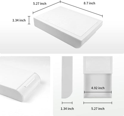 Under Desk Drawer Organizer, 2 Pack Self Adhesive Slide Out Desk Storage Drawers, Hidden Desk Drawer Attachment for Pens, Notes, Cables, Earbuds and Small Office Accessories