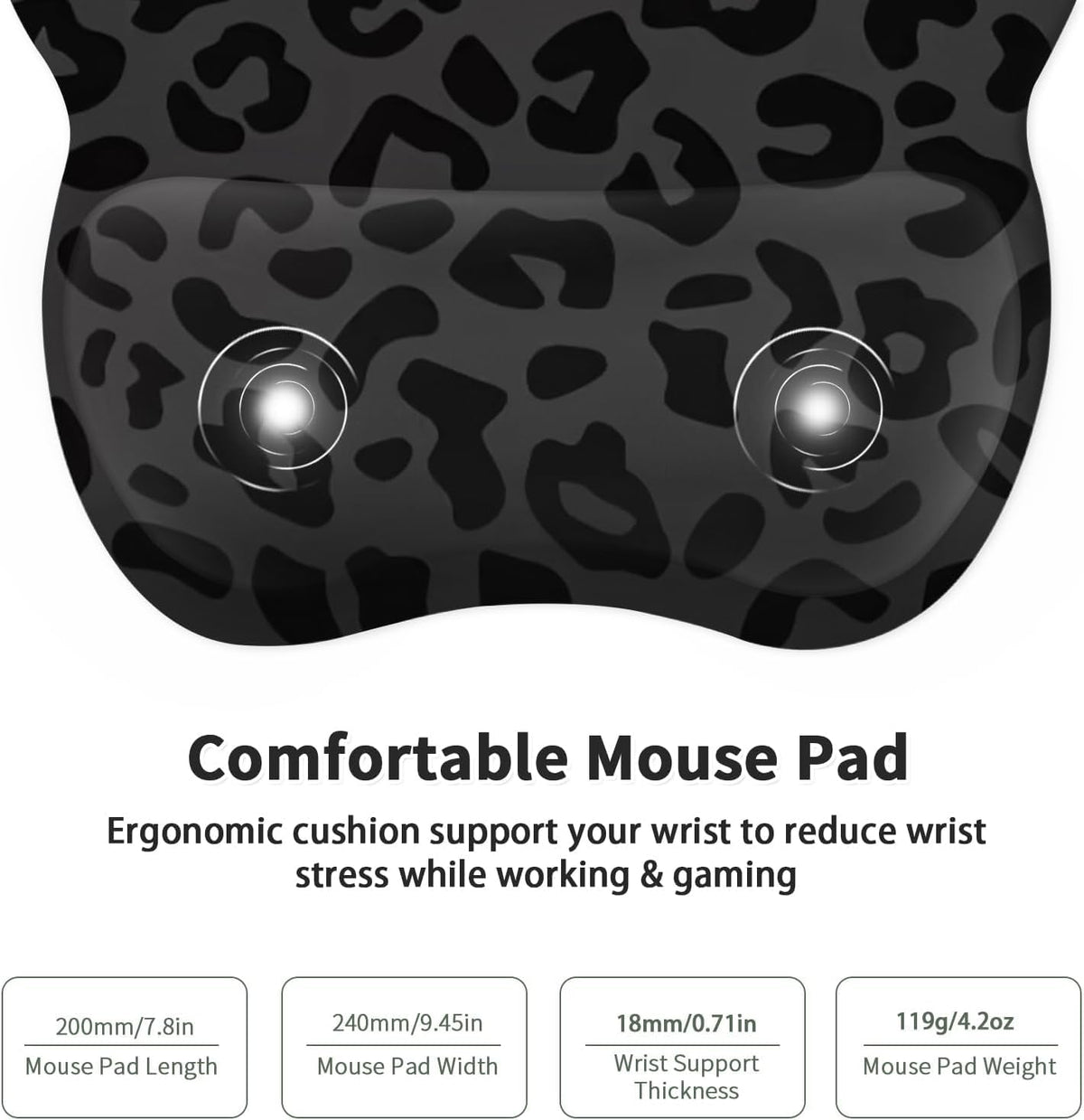 Ergonomic Mouse Pad with Wrist Rest, Memory Foam Support Mousepad