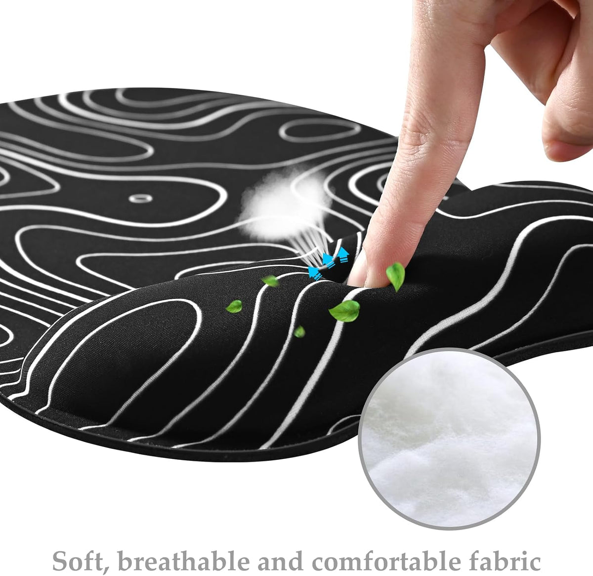Ergonomic Mouse Pad with Wrist Rest, Memory Foam Support Mousepad