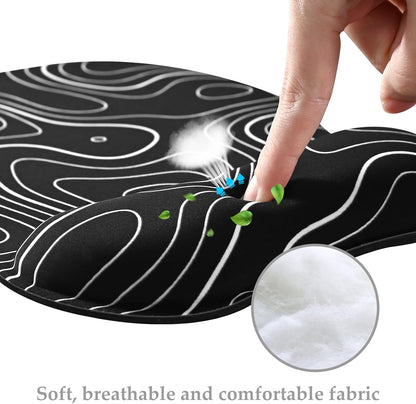 Ergonomic Mouse Pad with Wrist Rest, Memory Foam Support Mousepad