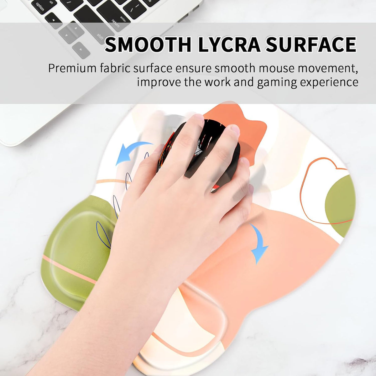 Ergonomic Mouse Pad with Wrist Rest, Memory Foam Support Mousepad