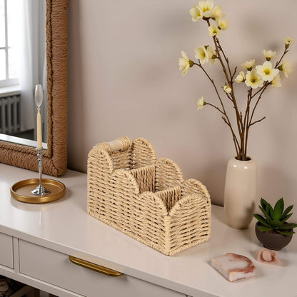 Bedside Table Desk Organizer Caddy, Remote Pen&Pencil Holder Cup