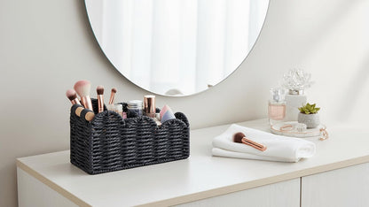Bedside Table Desk Organizer Caddy, Remote Pen&Pencil Holder Cup