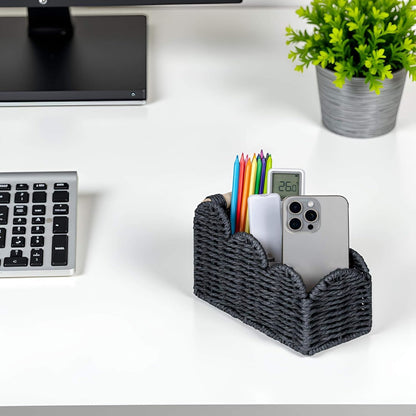 Bedside Table Desk Organizer Caddy, Remote Pen&Pencil Holder Cup