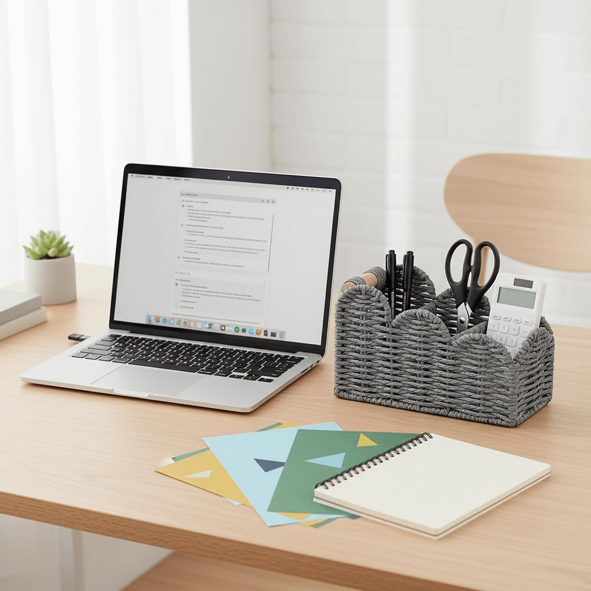 Bedside Table Desk Organizer Caddy, Remote Pen&Pencil Holder Cup