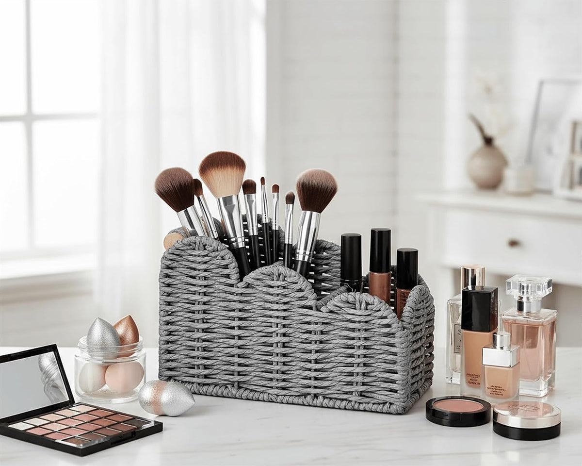 Bedside Table Desk Organizer Caddy, Remote Pen&Pencil Holder Cup
