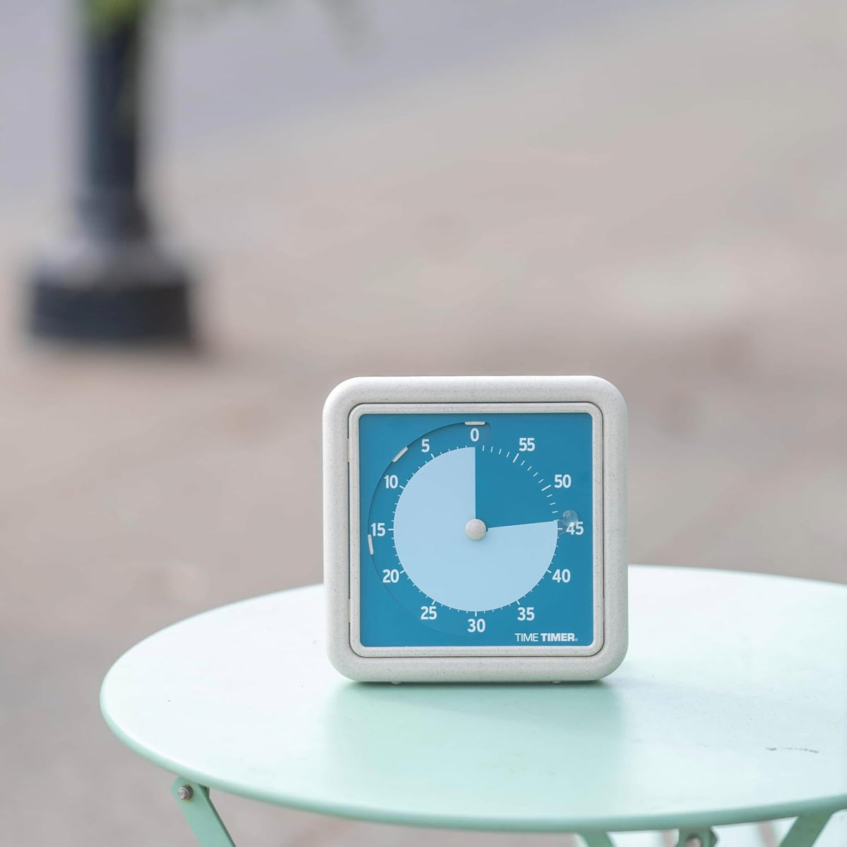 ® Retro 8 inch Eco Edition Visual Timer - 60 Minute Desk Countdown Clock Made with at Least 20% Natural Plant Material- Blue Water