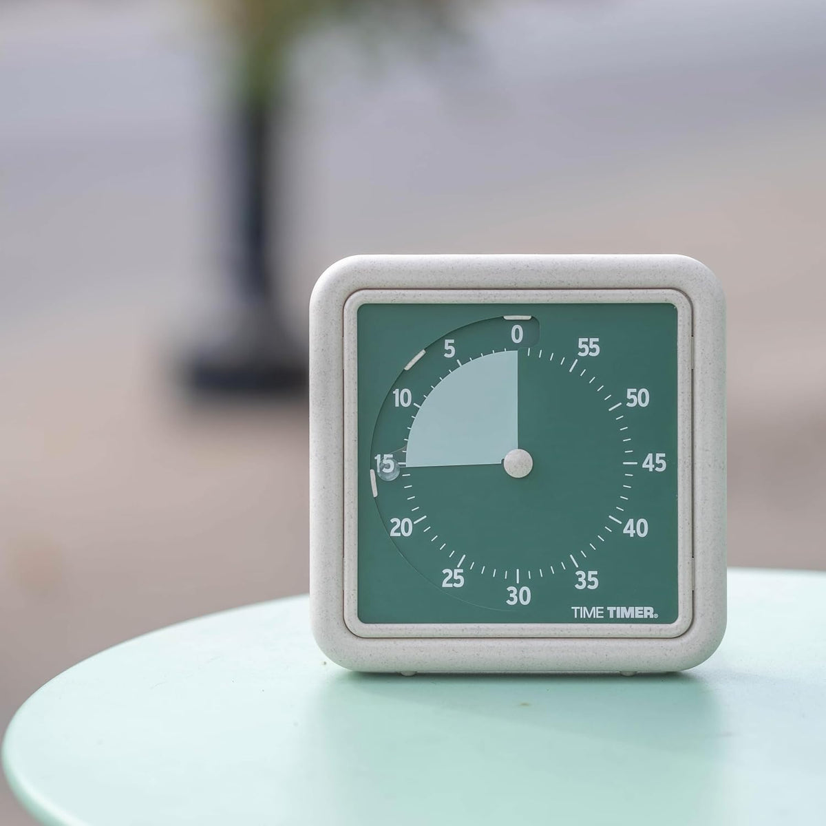 ® Retro 8 inch Eco Edition Visual Timer - 60 Minute Desk Countdown Clock Made with at Least 20% Natural Plant Material- Blue Water