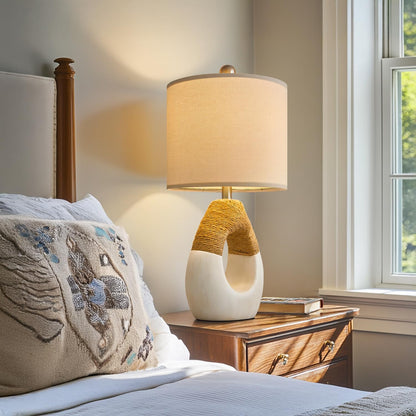 19'' Small Boho Table Lamps for Bedroom Set of 2 for Bedside
