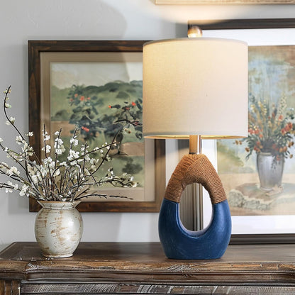 19'' Small Boho Table Lamps for Bedroom Set of 2 for Bedside