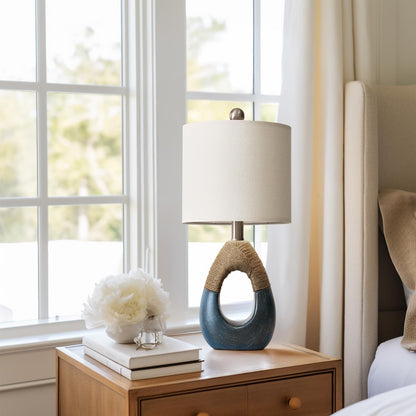 19'' Small Boho Table Lamps for Bedroom Set of 2 for Bedside