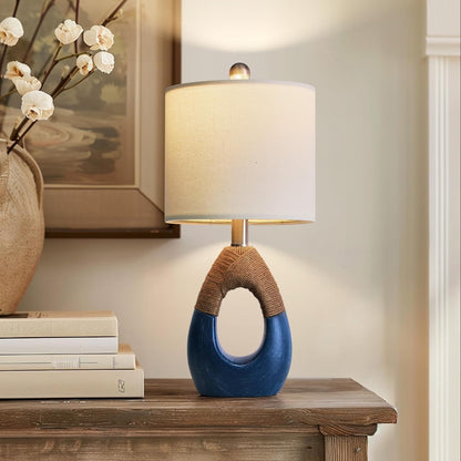 19'' Small Boho Table Lamps for Bedroom Set of 2 for Bedside
