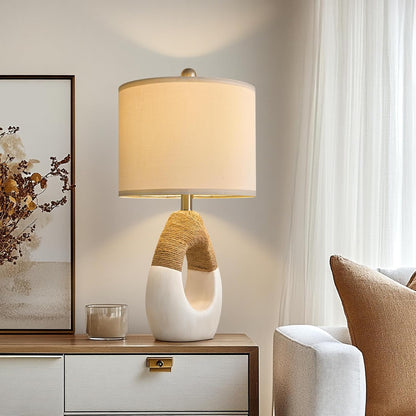 19'' Small Boho Table Lamps for Bedroom Set of 2 for Bedside