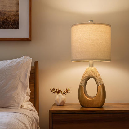 19'' Small Boho Table Lamps for Bedroom Set of 2 for Bedside