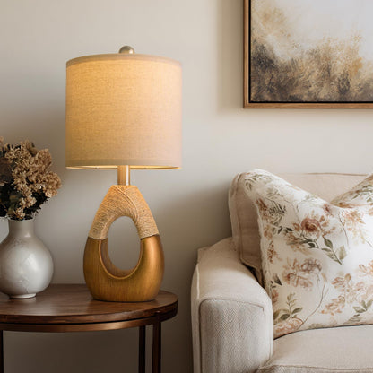 19'' Small Boho Table Lamps for Bedroom Set of 2 for Bedside