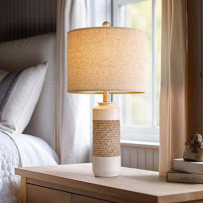 19'' Small Boho Table Lamps for Bedroom Set of 2 for Bedside