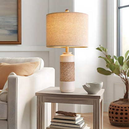 19'' Small Boho Table Lamps for Bedroom Set of 2 for Bedside