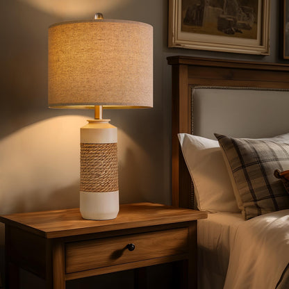 19'' Small Boho Table Lamps for Bedroom Set of 2 for Bedside