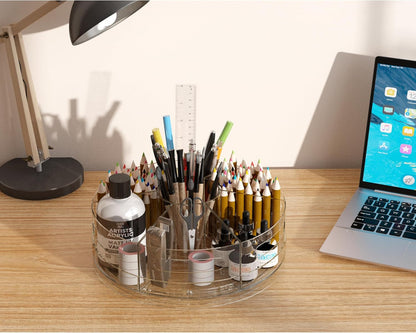 CraftGenes Clear Rotating Organizer, Acrylic Pen Holder, Marker Organizer