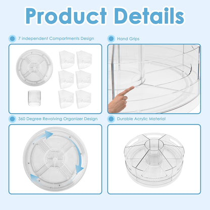 CraftGenes Clear Rotating Organizer, Acrylic Pen Holder, Marker Organizer